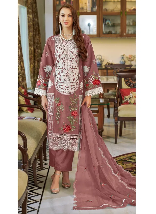 C 1926 Rosemeen By Fepic Organza Embroidery Pakistani Suits Suppliers In India